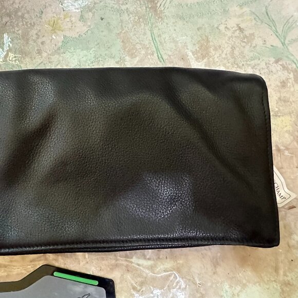 Vintage Longchamp Clutch Black Wallet Purse - Picture 8 of 8